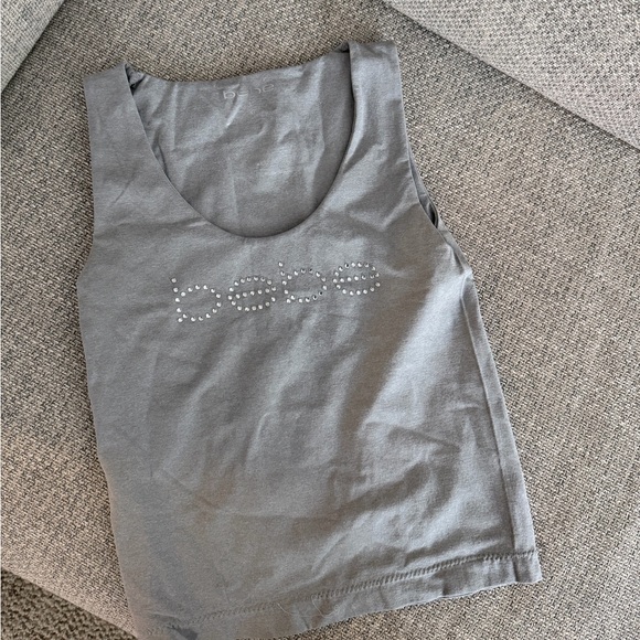 Bebe Rhinestone Logo Tank Top - Picture 1 of 7